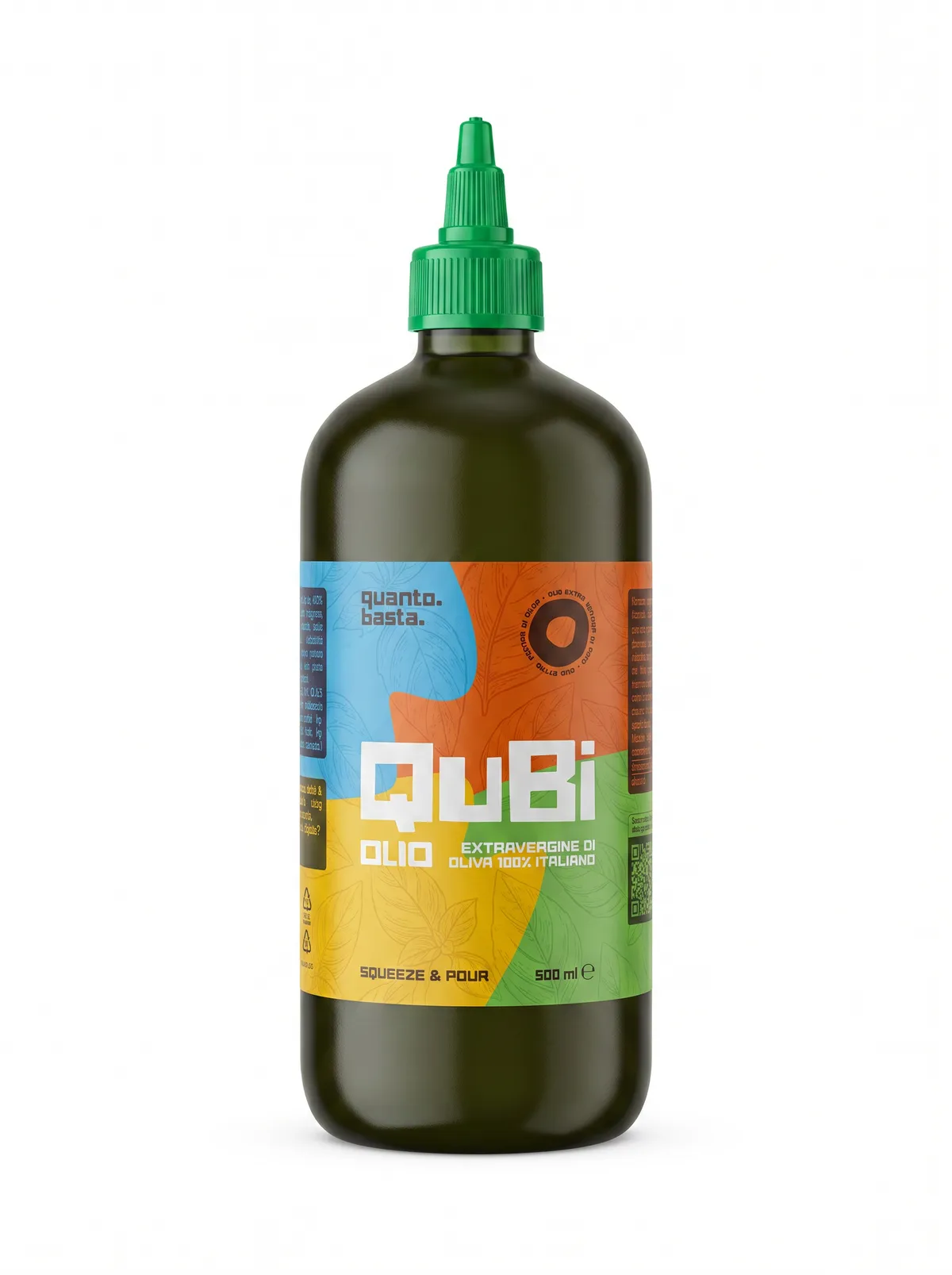 QuBi Basilico — Olio aromatizzato al basilico 250ml